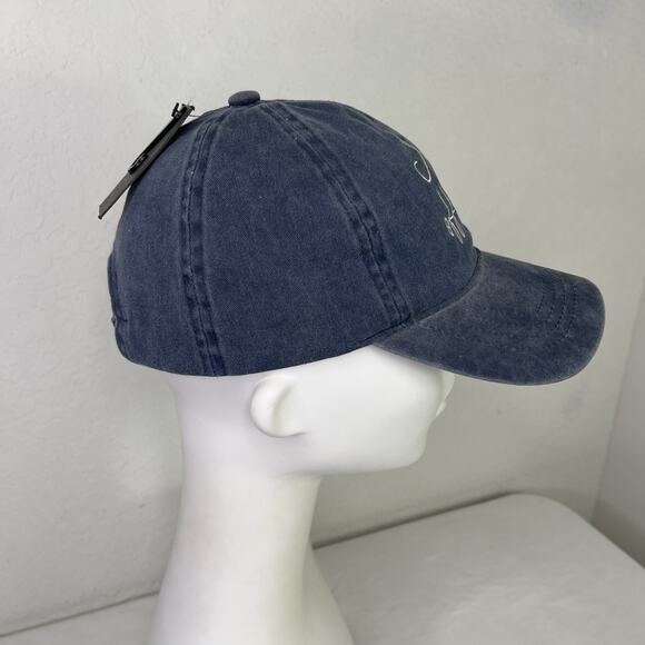 David & Young Mom Off Duty Blue Baseball Cap Size One Size NWT 100% Cotton - Picture 2 of 8